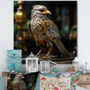 Gold Whimsical Baroque Bird - Bird Wall Decor